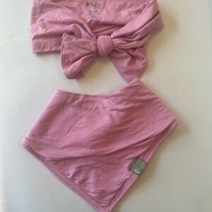 Kyte BABY Soft Pink Bib and Headband Set